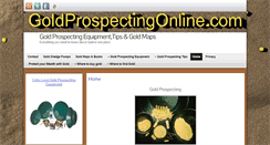 Desktop Screenshot of goldprospectingonline.com