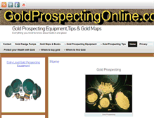 Tablet Screenshot of goldprospectingonline.com